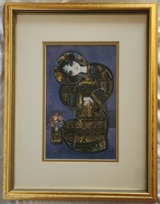 Nasser Ovissi Print SIGNED in Gold Framed Art Persian Iranian Woman