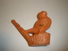 Vintage Plastic Singing Bird Water Warbler Whistle Novelty Orange 3"x2.5"