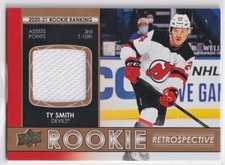 2021-22 Upper Deck Rookie Retrospective Gold Ty Smith Jersey 1 color New Jersey