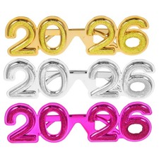 3 Pcs Funny Holiday Glasses Grad Graduation Party 2026 New Year Photo Props