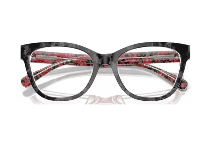 Anteojos Coach HC6249U 5856 para mujer negros tortuga/rosa florales borde completo 51 mm Foto 2 de 4