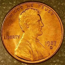 🔥 BRILLIANTLY UNCIRCULATED (RD) 1987-D LINCOLN CENT DDO DDR RPM VARIETY