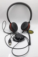 Jabra Stereo Evolve 20  Corded USB Headset HSC016 Tested Black Ex Condition