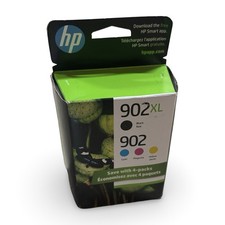 NEW Genuine HP 902XL 902 4 Pk Black Cyan Magenta Yellow Ink Cartridges Exp 04/26