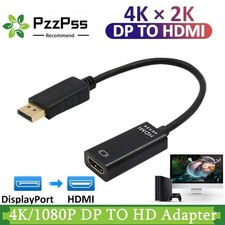 DP to HDMI Adapter Converter 4K 1080P Male to Female DisplayPort to HDMI-Compati