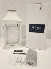Home Reflections 23" In/Outdoor Lantern Color Morphing Pillar White/Ivory NIB