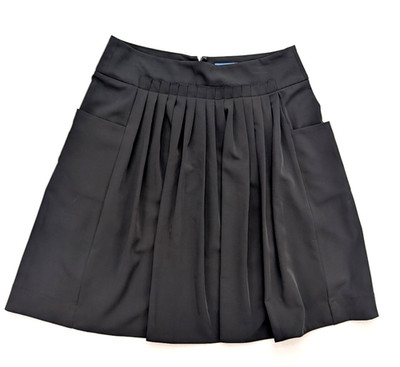 Simply Vera Vera Wang Women's Skirt Size 12 Black A-Line Pleated Front