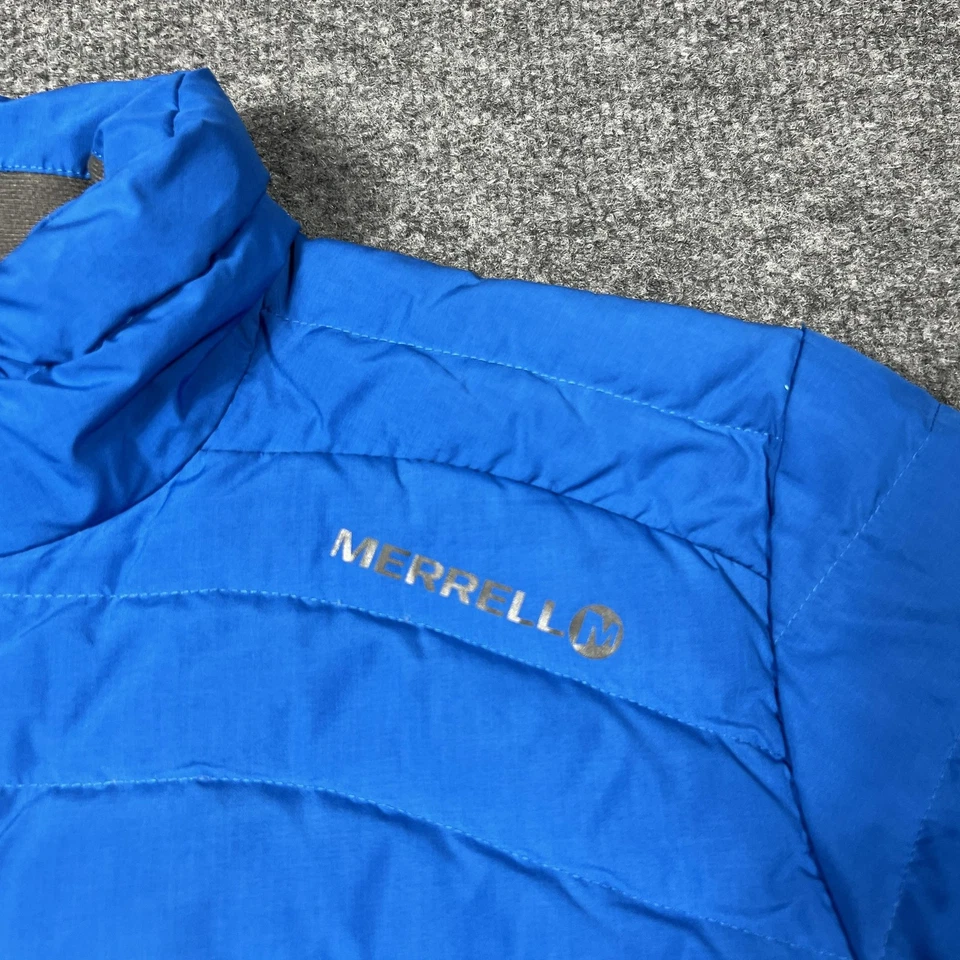 Merrell Jacket Mens Small Blue Insulated Puffer Quilted Full Zip Zip Pockets - Image 2 of 4