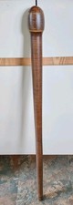 Dark Wooden Walking Stick W/Mushroom Knob Handle 34" Please Read