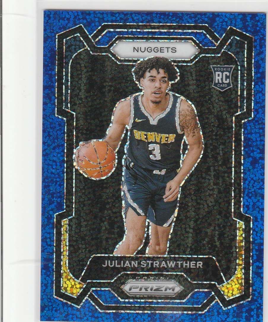 JULIAN STRAWTHER 2023-24 Panini Prizm Rookie Blue Sparkle Prizm (067/144) #133