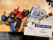 New Uline H-150 Tape Gun Plus 2 Used Tape Guns