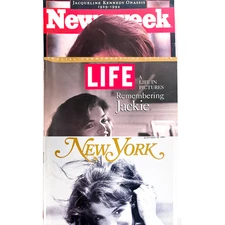 Rare Jackie Kennedy Tribute Bundle: Life, Newsweek, New Yorker Magazines, 1994