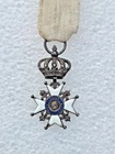 Order of the Lily: Silver and Enamel Cross, 20x31mm, White Ribbon