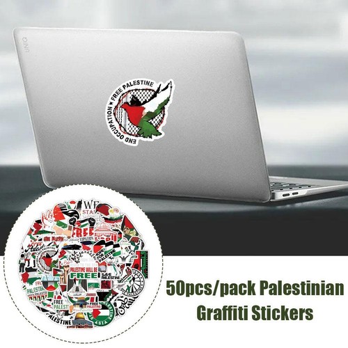 50pcs/pack Palestinian Graffiti Stickers Pray For Palestinian N Vinyl B0G0