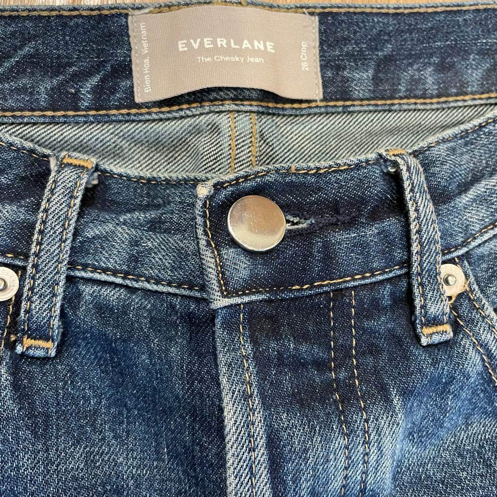 Everlane The Cheeky Jean Cropped Size 26 Button F… - image 4