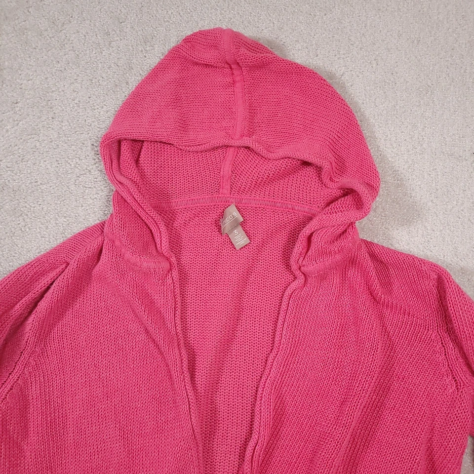 Suéter Chicos Para Mujer 3 US XL Rosa Con Capucha Frente Abierto Grueso Playa Boho Foto 3 de 4