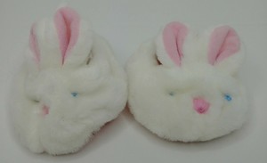 white bunny slippers