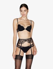 La Perla Lace Onyx Suspender Belt SZ M