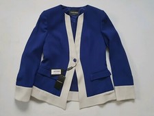 Women's Emporio Armani Blazer  Royal Blue Color Size It 46 / Uk  L - Bnwt