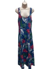 Chaps Womens XL Sleeveless Long Dress Multicolor Floral