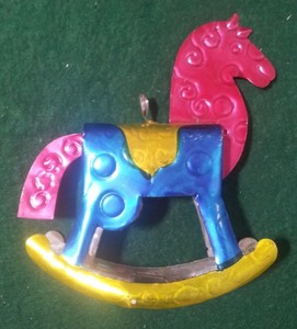 tin rocking horse