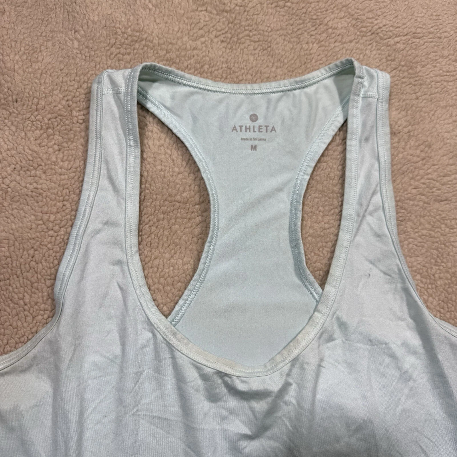 athleta light tank top racerback round neck pullover shirt