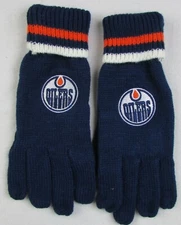 Edmonton Oilers NHL OuterStuff Youth Navy Blue Winter Gloves