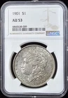 1901 Morgan Dollar AU-53 NGC VIDEO