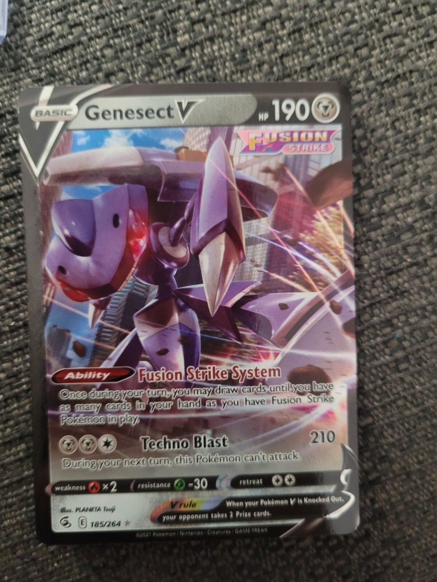 genesect v pokemon card price Pokémon TCG Fusion Strike 185/264 Holo Ultra Rare Weakness Fire ×2 Resistance Grass Genesect V - Fusion Strike
