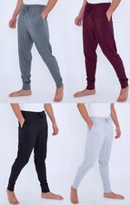 2 Pack Mens M&S Check Pyjama Bottoms Cotton Jersey PJ's Flannel Trousers