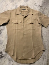 Ed White’s Navy Khaki Uniform Button Short Sleeve Medium