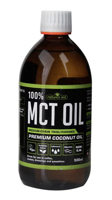 Natures Aid 100% Reines Premium Kokos MCT-Öl 500 ml NON GM Vegan rrp £19