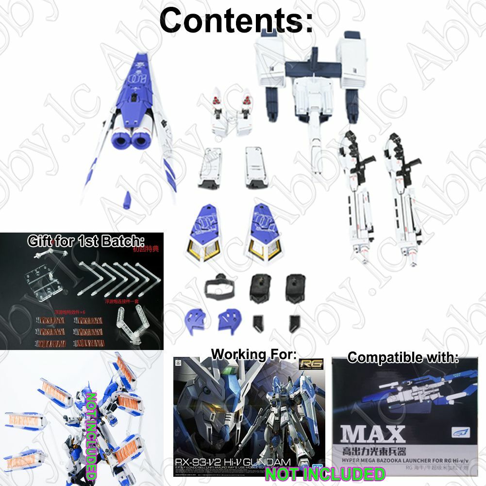 for RG 1/144 RX-93-v2 Hi Nu v HWS Expansion Set+Aircraft+Effect