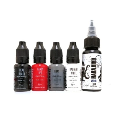 Radiant Colors Pointilism 5 Bottle Tattoo Ink Set