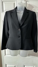 Tahari Arthur S. Levine Black Notch Lapel Single Breasted Womens Blazer Size 6
