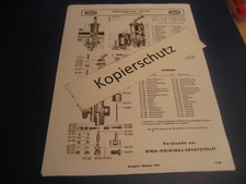 BMW Isetta 250, Bing Vergaserplan f. Bing 1/24/ 49 Startvergaser + Einstellanl.