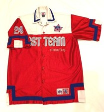 Raw Blue Shooting Shirt First Team Athletiks Retro Basketball 