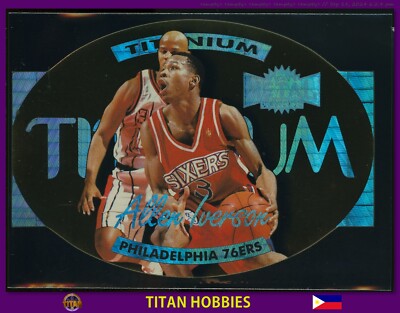 1997-98 Skybox Metal Universe Titanium DIE CUT #2 Allen Iverson 