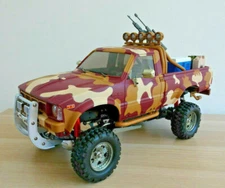 RC 1/10 Truck HARD Body Shell TOYOTA PICKUP TRUCK Desert CAMO + Accessories