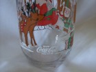 Vintage McCrory Toy Shop Santa + Elvs Swirl style Coca Cola Glass pre-owned — photo 4
