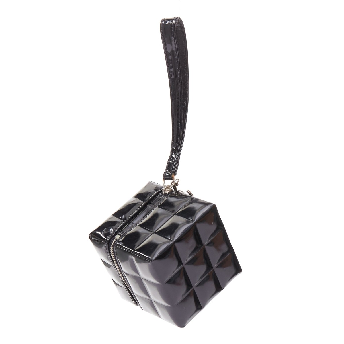 CHANEL 2003 black patent leather Rubiks Cube CC logo clutch bag | eBay