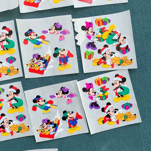 Vintage Mickey Mouse Disney Sandylion Stickers Lot of 18 Christmas Winter - Picture 5 of 6