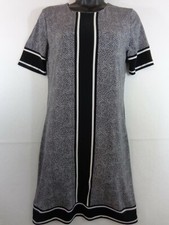 Michael Michael Kors Women's Short Sleeve Shift Dress Sz XS Black White