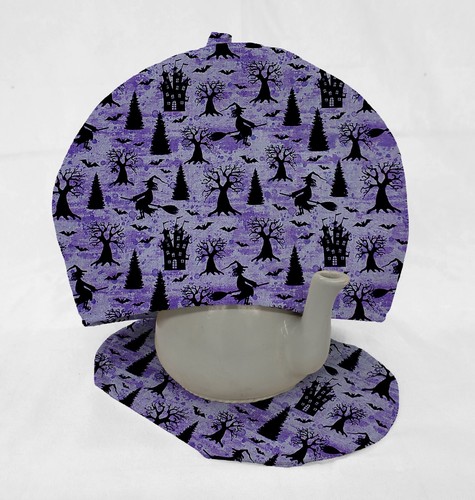 Acogedor juego de tetera y posavasos de Halloween - Imagen 12 de 17