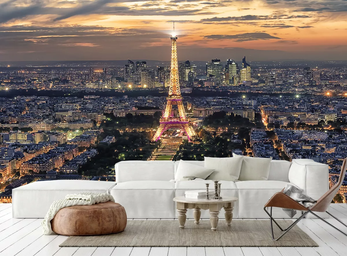 Paris Photo Wallpaper Wall Mural Eiffel Tower DECOR Giant Paper Poster  Picture