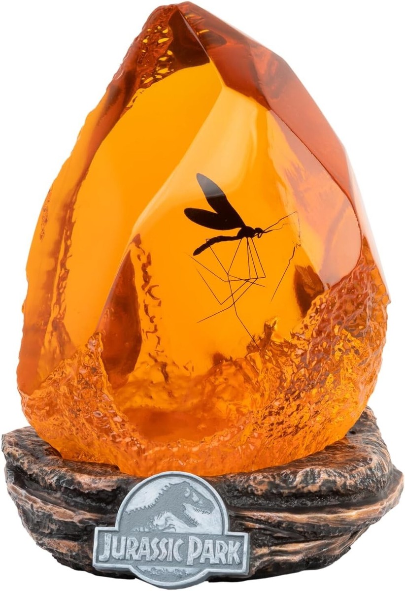 Official Jurassic Park LED Table Lamp - Mosquito in Amber Design