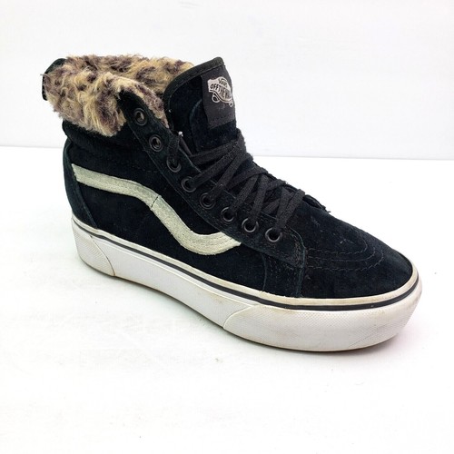 black leopard fur vans