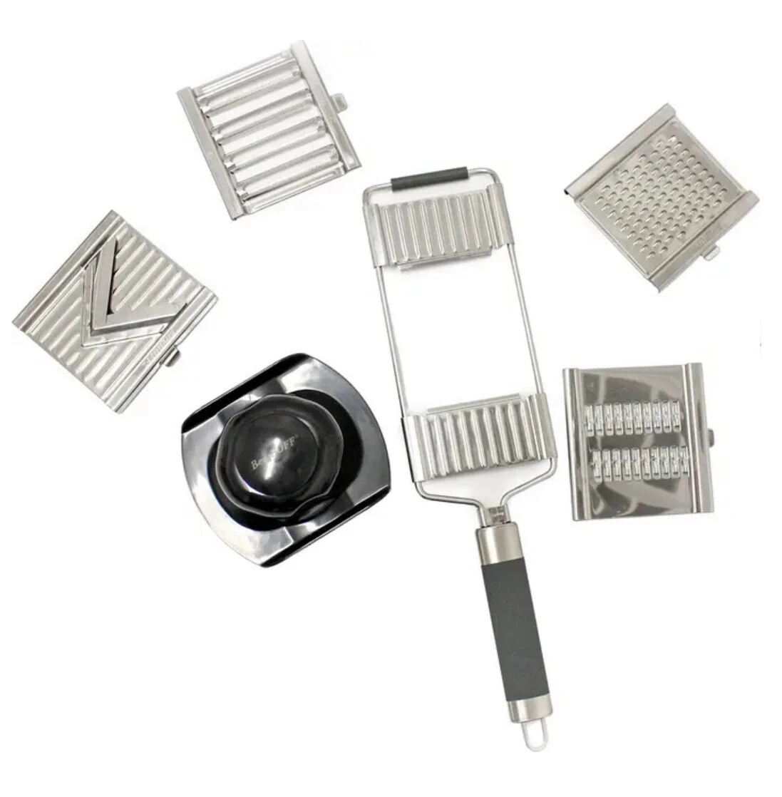 BERGHOFF MULTI SLICER PRO GRAY INTERCHANGEABLE BLADES & SAFETY GUARD NWB $70