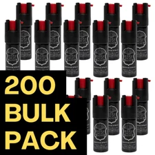 200 BULK PACK 0.50oz TWIST LOCKS- Police Magnum Pepper Spray Self Defense Safety