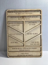 Wooden Funny Humorous Compartmentalized Charcuterie Tray